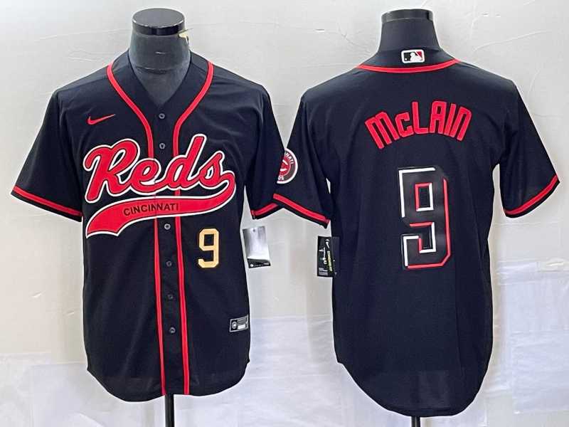 Men's Cincinnati Reds #9 Matt McLain Number Black 2023 City Connect Cool Base Stitched Jersey,We sell and wholesale Men's Cincinnati Reds #9 Matt McLain Number Black 2023 City Connect Cool Base Stitched Jersey on line form chian!